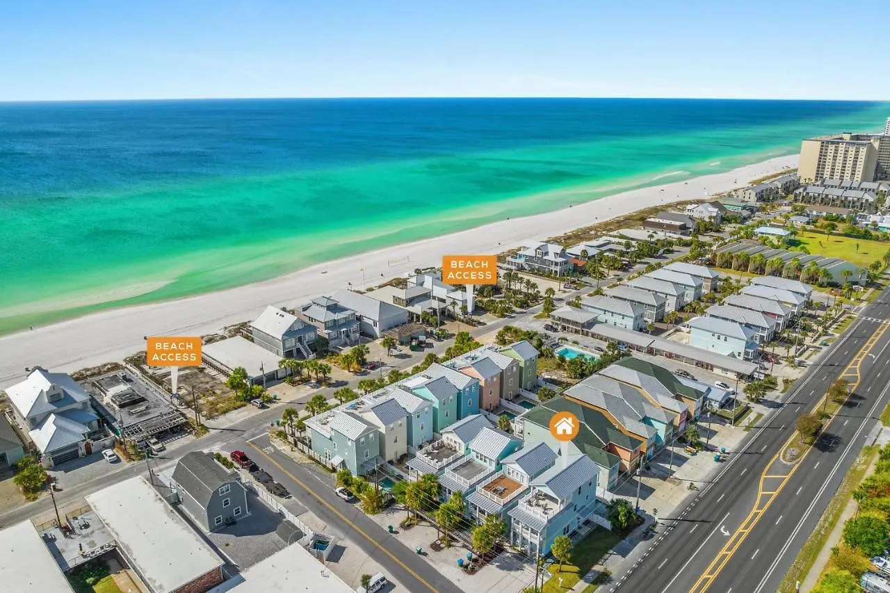 Spectacular 3Br 4Ba W/ Private Pool, 2 Min Walk To Beach - Sleeps 15! Panama City Beach Holiday home
